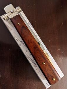 NIB 2019 AGA CAMPOLIN COCOBOLO WOOD DOMINUS 23CM-9" BAYONET AUTO NIB 2019 AGA CAMPOLIN COCOBOLO WOOD DOMINUS 23CM-9" BAYONET AUTO
