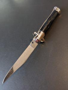 BLACK ITALIAN TOURIST CARD KNIFE 7" OVERALL BLACK ITALIAN TOURIST CARD KNIFE 7" OVERALL