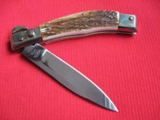 Quality Italian Unique Mechanism LEPRE Stag Knife Limited Edition 2016 MANIAGO ITALY w/Certificate Quality Italian Unique Mechanism LEPRE Stag Knife Limited Edition 2016 MANIAGO ITALY w/Certificate