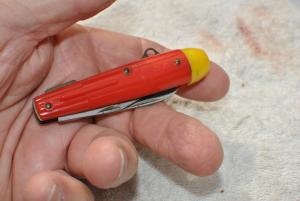 Camillus Space Cadet Folder 2 Blade 1950's Mint Loud Whistle 3 3/8" Closed Nice Walk/Talk