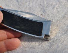 Valor Japan Large Tab Lock Folding Hunter 4" Closed Mint 1980's Knife Heavy Stainless Frame