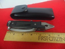 UNBRANDED HANDY BLACK GRIP MULTI TOOL & LEATHER POUCH UNUSED FOR HOME OR CAMPING UNBRANDED HANDY BLACK GRIP MULTI TOOL & LEATHER POUCH UNUSED FOR HOME OR CAMPING