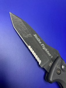 Ontario XM Strike Fighter 2-S Automatic Knife Black Aluminum