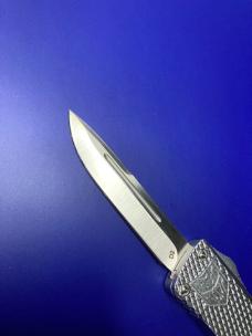 MINI MAMBA KNURLED D2 SILVER OTF KNIFE