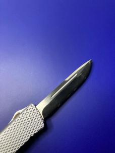 MINI MAMBA KNURLED D2 SILVER OTF KNIFE