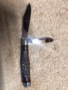 Case XX SMALL COKE BOTTLE REDBONE KNIFE USA 25-1/2 8-DOT 1972 # 23-K-08 