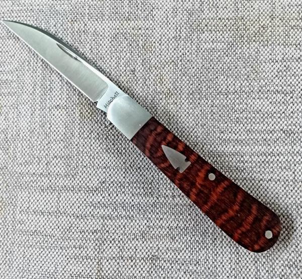 Jeffery Mitchell Snakewood Swayback Jack...3.75" closed..A2.New from maker..coa with pouch 