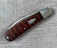 Jeffery Mitchell Snakewood Swayback Jack...3.75" closed..A2.New from maker..coa with pouch 