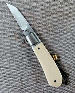 Vincenzo Balistreri Native Lever Taillock.. Hippo Ivory..fluted ..4" closed..AEB-L..coa..slip