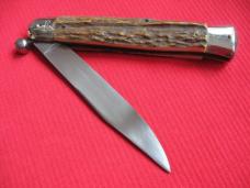 VINTAGE Italian RAPID One Hand Opening STAG Handle Knife - New Old Stock VINTAGE Italian RAPID One Hand Opening STAG Handle Knife - New Old Stock