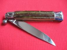VINTAGE Italian RAPID One Hand Opening STAG Handle Knife - New Old Stock VINTAGE Italian RAPID One Hand Opening STAG Handle Knife - New Old Stock