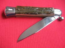 VINTAGE Italian RAPID One Hand Opening STAG Handle Knife - New Old Stock VINTAGE Italian RAPID One Hand Opening STAG Handle Knife - New Old Stock