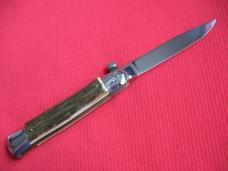 VINTAGE Italian RAPID One Hand Opening STAG Handle Knife - New Old Stock VINTAGE Italian RAPID One Hand Opening STAG Handle Knife - New Old Stock