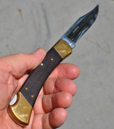Buck 110 John Morris Bass Pro Founder 24k Gold Blade Etch Mint With Sheath 