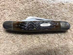 Case XX Stainless USA 1 Dot (1989) Bone 6347 HP SSP Tested XX Razor Edge Stockman Knife # 23-K-13