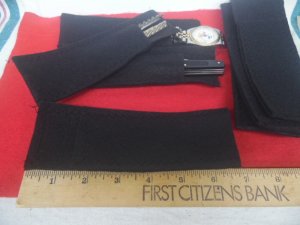 BLACK FELT POUCHES FOR STORING POCKET KNIVES AND JEWELRY ONE DOZEN MADE IN NC