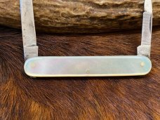 Electric Cutlery Co. 2 Blade Mother of Pearl Pen Knife, N.Y.C., Newark NJ., 1873-1909