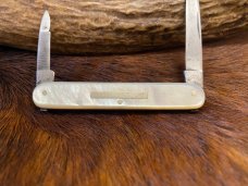 Electric Cutlery Co. 2 Blade Mother of Pearl Pen Knife, N.Y.C., Newark NJ., 1873-1909