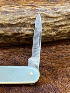 Electric Cutlery Co. 2 Blade Mother of Pearl Pen Knife, N.Y.C., Newark NJ., 1873-1909
