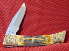 MIB CASE XX USA  1981 SHARK TOOTH FACTORY CUSTOM STAG ENGRAVED BOLSTERS FILE WORKED
