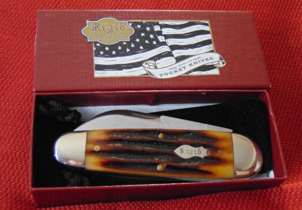 Canal Street Cutlery for Rigid Wildcat Driller Sunfish Amber Carved Stag Bone 2007