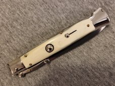 9" ITALIAN 80's era BRAZILIAN HORN SWINGUARD w/ DAGGER BLADE