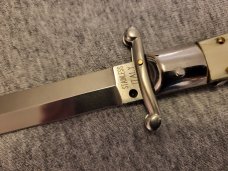 9" ITALIAN 80's era BRAZILIAN HORN SWINGUARD w/ DAGGER BLADE