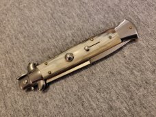 9" FRANK BELTRAME BRAZILIAN HORN ITALIAN STILETTO w/BAYONET BLADE