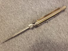 9" FRANK BELTRAME BRAZILIAN HORN ITALIAN STILETTO w/BAYONET BLADE
