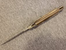 9" FRANK BELTRAME BRAZILIAN HORN ITALIAN STILETTO w/BAYONET BLADE