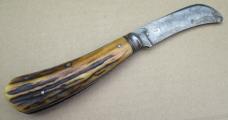 Vintage Southern & Richardson Stag Handle Hawkbill Pruning Knife ..............................(826) Vintage Southern & Richardson Stag Handle Hawkbill Pruning Knife ..............................(826)