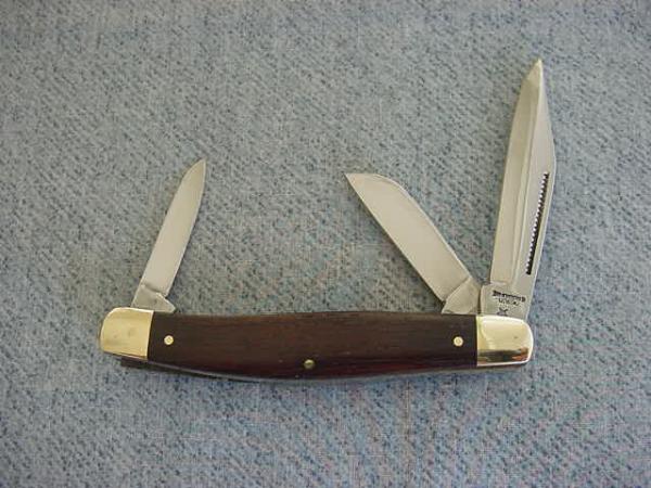 Vintage RARE BROWNING U.S.A. *, 4" Classic Stockman's Pattern Brass Bolsters, Straight Pull Folder Vintage RARE BROWNING U.S.A. *, 4" Classic Stockman's Pattern Brass Bolsters, Straight Pull Folder