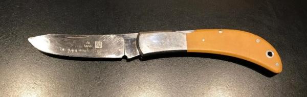 Rare Vintage Al Mar "Vulture" Lockback Pocket Knife, Ivory Micarta Rare Vintage Al Mar "Vulture" Lockback Pocket Knife, Ivory Micarta