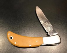 Rare Vintage Al Mar "Vulture" Lockback Pocket Knife, Ivory Micarta Rare Vintage Al Mar "Vulture" Lockback Pocket Knife, Ivory Micarta