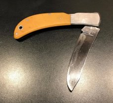 Rare Vintage Al Mar "Vulture" Lockback Pocket Knife, Ivory Micarta Rare Vintage Al Mar "Vulture" Lockback Pocket Knife, Ivory Micarta