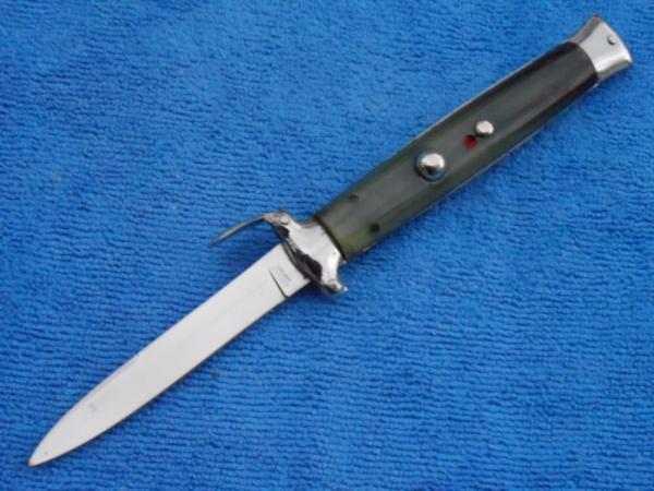 Vintage Rosa Uliana Primo Italian OTF Automatic "horn handles" 