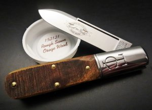 Great Eastern Cutlery #15 TC Barlow Rough Sawn Osage Wood GEC 152121