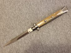 11" FRANK BELTRAME BRAZILIAN HORN ITALIAN STILETTO w/DAGGER BLADE 11" FRANK BELTRAME BRAZILIAN HORN ITALIAN STILETTO w/DAGGER BLADE
