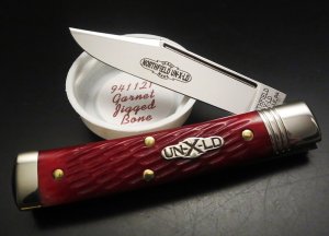 Great Eastern Cutlery Northfield UN-X-LD #94 Liberty Garnet Jigged Bone GEC 941121