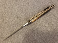 11" FRANK BELTRAME BRAZILIAN HORN ITALIAN STILETTO w/DAGGER BLADE*BLEM*