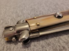 11" FRANK BELTRAME BRAZILIAN HORN ITALIAN STILETTO w/DAGGER BLADE*BLEM*