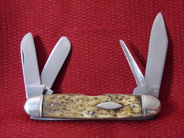VINTAGE HIGH CARBON STEEL USA ( SEARS & ROEBUCKS ) 4 BLADE UTILITY KNIFE ( CAMILLUS ) 1927-1940 VINTAGE HIGH CARBON STEEL USA ( SEARS & ROEBUCKS ) 4 BLADE UTILITY KNIFE ( CAMILLUS ) 1927-1940