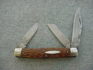 Antique(ca. 1919) WESTERN STATES(arc), BOULDER, COLO, #5394 JUMBO Stockman's Pattern Pocket Knife