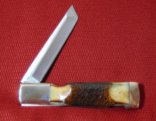 VERY RARE PARKER CUT CO. EAGLE BRAND TONTO LOCKBACK KNIFE SANDBAR STAG FLAME HARDEN EDGE 1978-1989 VERY RARE PARKER CUT CO. EAGLE BRAND TONTO LOCKBACK KNIFE SANDBAR STAG FLAME HARDEN EDGE 1978-1989
