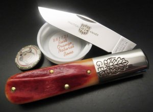 Great Eastern Cutlery #86 2-Acorn Barlow Rust Orange Natural Bone GEC 861121