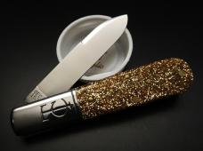Great Eastern Cutlery Tidioute #15 TC Barlow Glitter Gold Acrylic GEC 152121