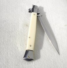 NEW 11" FRANK BELTRAME ACRYLIC IVORY DAGGER BLADE ITALIAN STILETTO