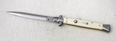 NEW 11" FRANK BELTRAME ACRYLIC IVORY DAGGER BLADE ITALIAN STILETTO