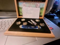 Westward Journey Nickel Series Case XX Sawcut Jigged Caribbean Blue Bone Trapper 4.13" Closed