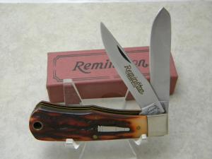 Remington Bullet 1991 R1178 Imitation Stag Mini Trapper Knife in Box
